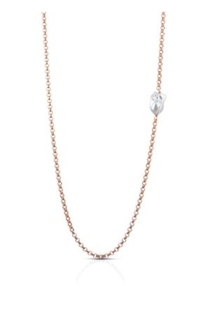 Rose silver necklace with pearl Angela Puttini Gioielli | CO618A-RROSA